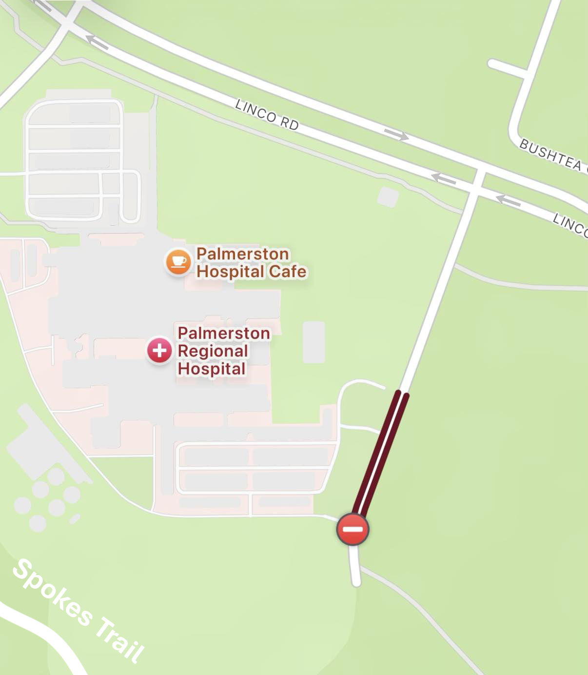 Palmerston Hosp map